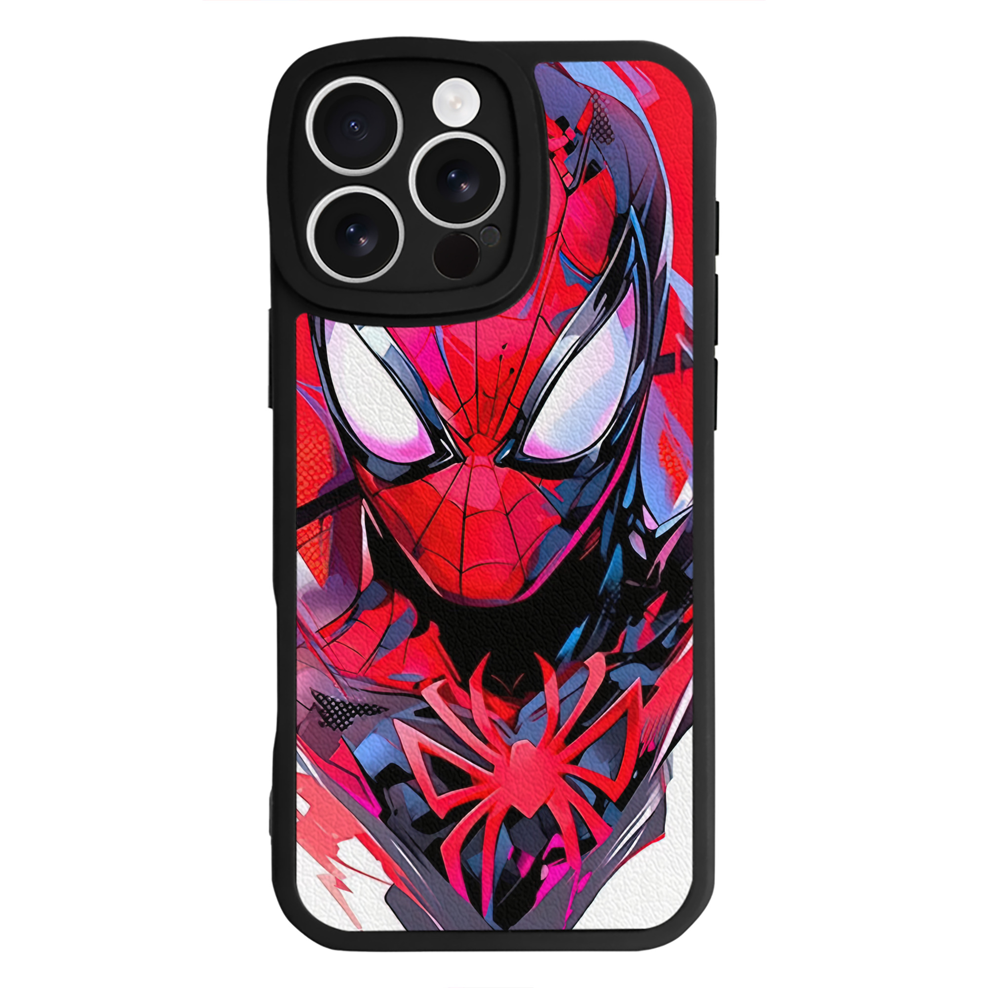Spider Man スパイダーマン 【iPhone 16シリーズ対応】シリコンスマホケース（レザー調） 材質：シリコン